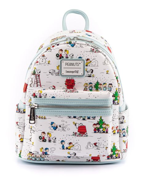 Loungefly Peanuts Happy Holidays AOP Mini Backpack