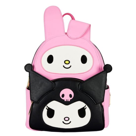 Loungefly Mini mochila de doble bolsillo Sanrio My Melody & Kuromi