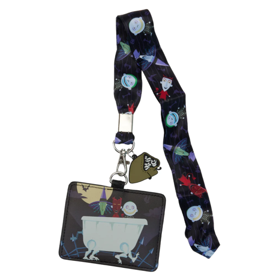 Loungefly Disney The Nightmare Before Christmas Lock, Shock, and Barrel Tub Lanyard with Cardholder