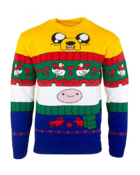 Adventure Time Ugly Christmas Sweater Finn & Jake for Men Women Boys and Girls 