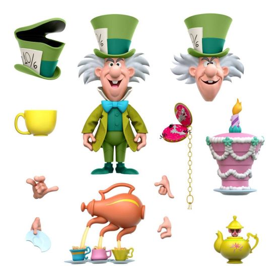 Alice in Wonderland: The Tea Time Mad Hatter Disney Ultimates actiefiguur (18 cm) Pre-order