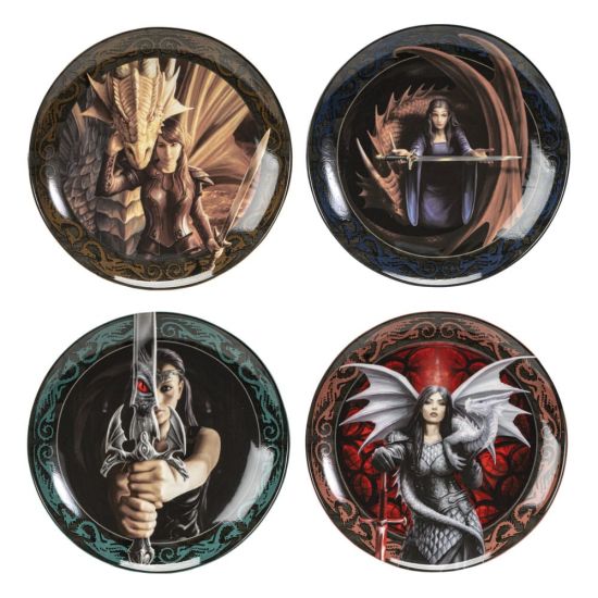 Anne Stokes: Warrior Maidens Plates 4-Pack