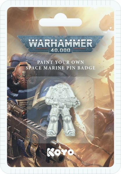 Warhammer 40,000: Paint Your Own Space Marine Pin Badge