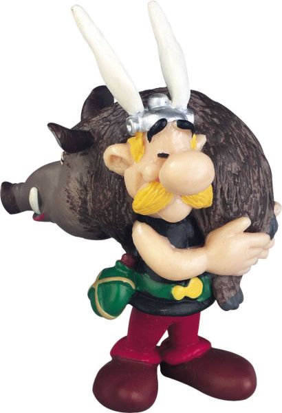 Asterix: Asterix holding a Boar Figure (6cm) Preorder