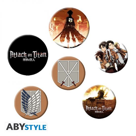 Attack On Titan: Characters Badge Pack