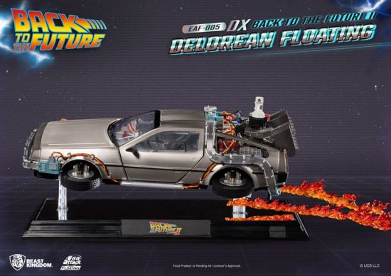 Retour vers le futur : Statue flottante DeLorean Deluxe Version Egg Attack (20 cm)