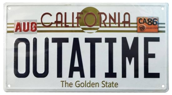 Back To The Future: DeLorean License Plate Metal Sign 'Outatime' Preorder
