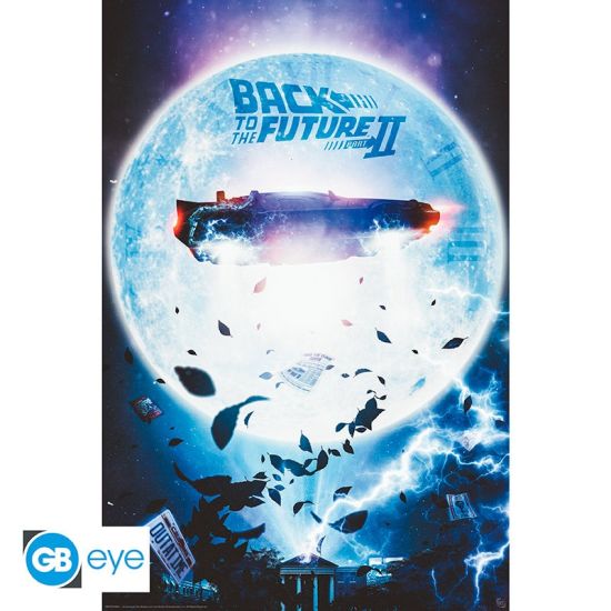 Terug naar de toekomst: Flying DeLorean-poster (91.5 x 61 cm) vooraf bestellen