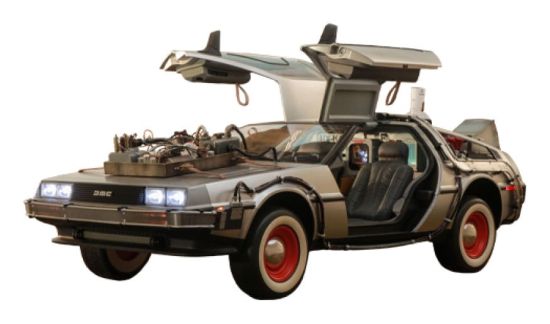 Retour vers le futur III : Véhicule chef-d'œuvre du film DeLorean Time Machine 1/6 (72 cm)