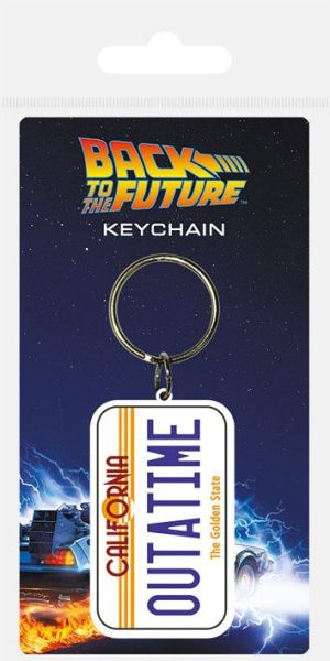 Zurück in die Zukunft: Nummernschild-Schlüsselanhänger aus Gummi (6 cm)