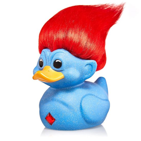 Trolls: Pato de goma TUBBZ Troll azul brillante coleccionable