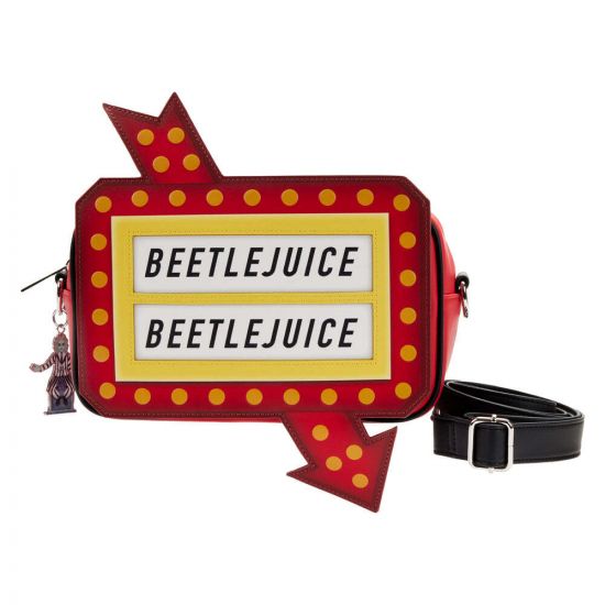 Loungefly Beetlejuice: Glow Graveyard Sign Crossbody Bag Preorder