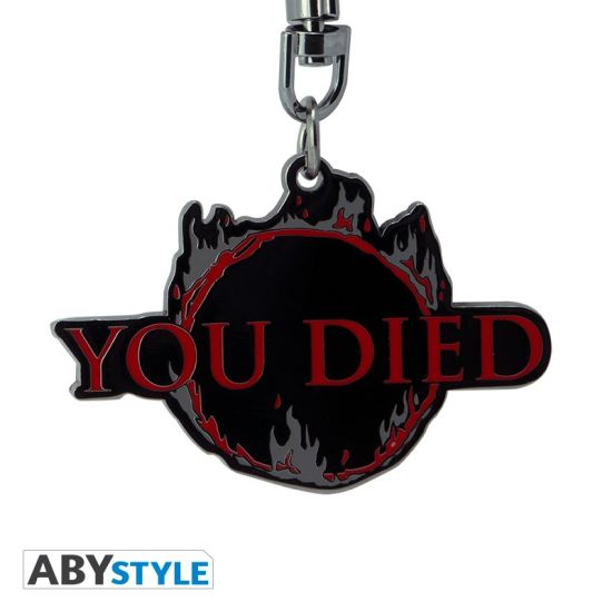 Dark Souls: You Died Metal Keychain