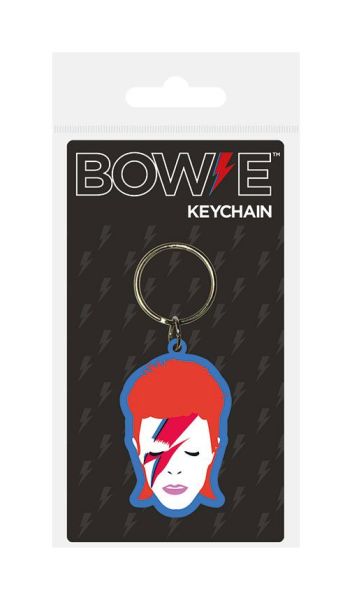 David Bowie: Aladdin Sane Rubber Keychain (6cm) Preorder