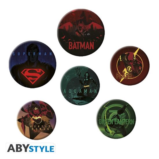 Dc Comics : Pack de badges avec logos de la Justice League