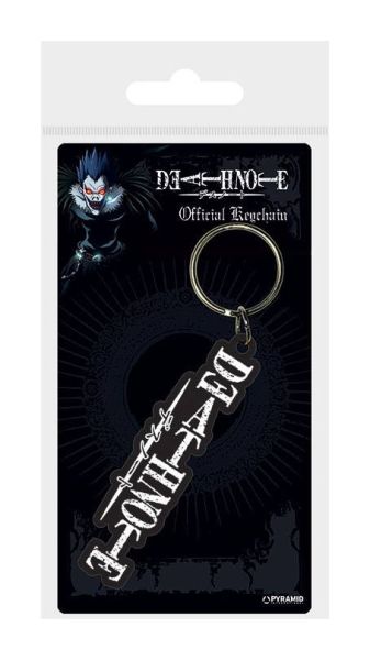 Death Note : Porte-clés en caoutchouc avec logo (6 cm) Précommande