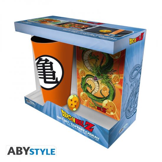 Dragon Ball: 400 ml glas- en A6-cadeauset voor notitieboekjes en metalen pinbadges