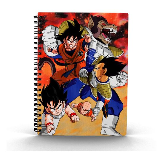 Reserva de cuaderno con efecto 3D de Dragon Ball: Goku vs Vegeta