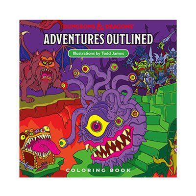 Dungeons & Dragons: Adventures Outlined Coloring Book