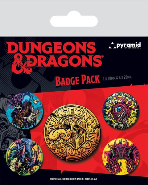 Dungeons & Dragons: Beastly Pin-Back Buttons 5-Pack Preorder