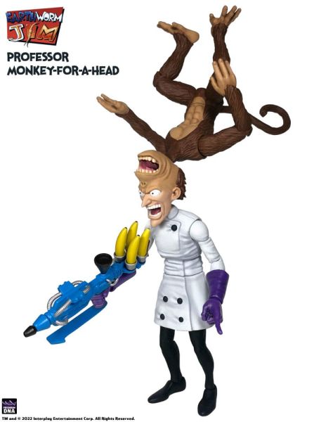 Earthworm Jim: Professor Monkey-For-A-Head Action Figure Wave 1 (28cm) Preorder