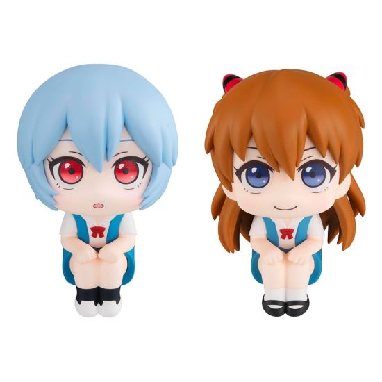 Evangelion: 3.0+1.0 Thrice Upon a Time: Rei Ayanami & Shikinami Asuka Langley Look Up PVC Statue (11cm) (with gift)