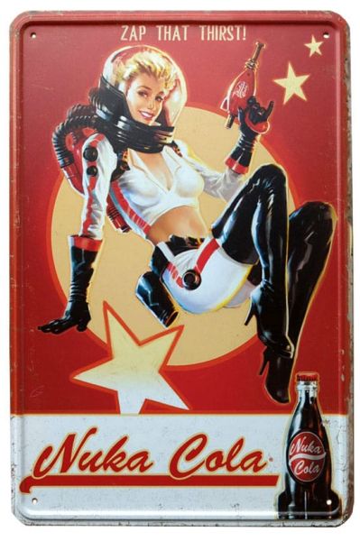 Fallout: Nuka Cola Girl metalen bord