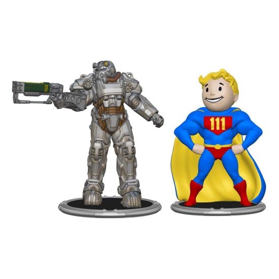 Fallout: T-60 & Vault Boy (Power) Mini Figures 2-Pack Set (7cm) Preorder