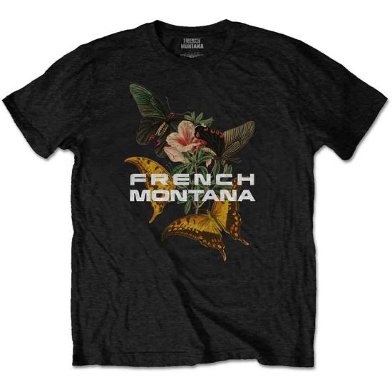 French Montana: Butterfly - Black T-Shirt