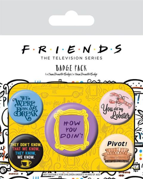 Friends: Quotes Pin-Back Buttons (5-Pack)