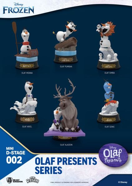 Frozen: Olaf Presents Mini Diorama Stage Statues 6-pack (12cm) Preorder