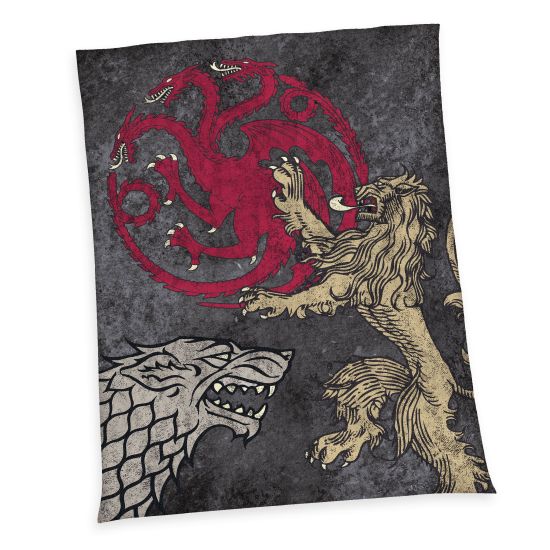 Game Of Thrones : Couverture polaire Logos (150 cm x 200 cm) Précommande