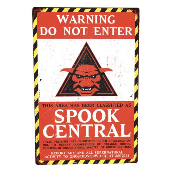 Ghostbusters: Spook Central Metal Sign Preorder