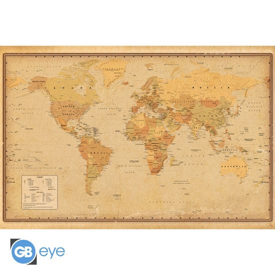 Harper Collins: Antique World Map 21 Poster (91.5x61cm) Preorder