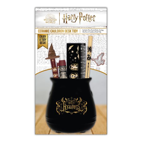 Harry Potter: Keramikkessel mit buntem Wappen, Schreibtischaufbewahrung, Vorbestellung
