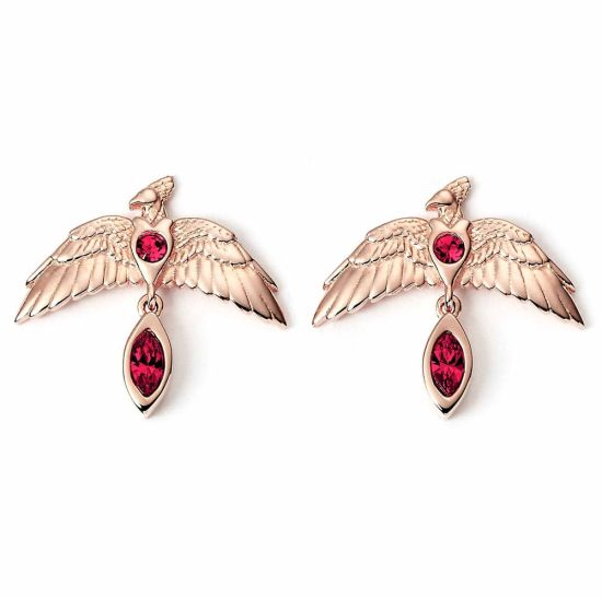 Harry Potter: Fawkes Stud Earrings Rose Gold (Sterling Silver)