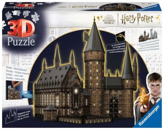Harry Potter: Hogwarts Castle 3D Puzzle Great Hall - Night Edition (643 Pieces) Preorder