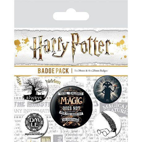 Harry Potter: Symbols Pin-Back Buttons 5-Pack