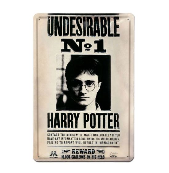 Harry Potter: Undesirable No 1 3D Tin Sign (20cm x 30cm) Preorder