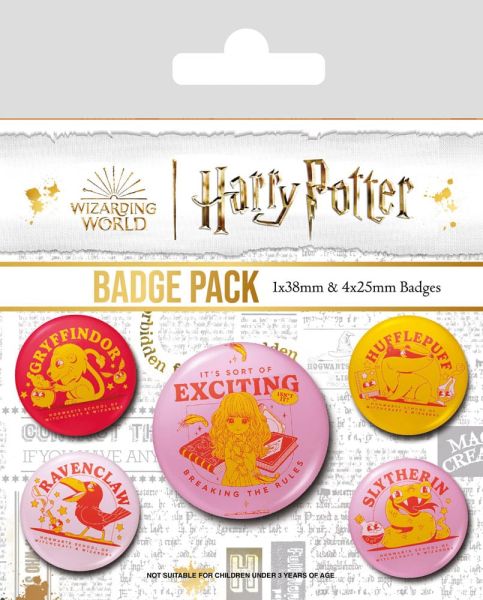 Reserva del paquete de 5 botones con pasador de Harry Potter: Brujería ingeniosa