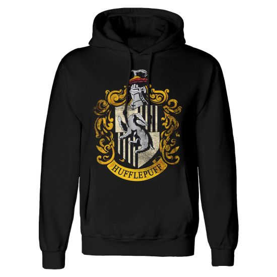Harry Potter: Distressed Hufflepuff Pocket-less Pullover Hoodie