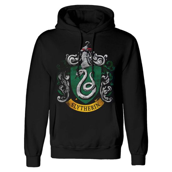 Harry Potter: Distressed Slytherin Pocket-less Pullover Hoodie