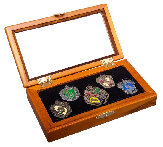 NEW 5 pcs/set  Harry Potter Hogwarts House Metal Pin Badge In Box Gift Toys US 