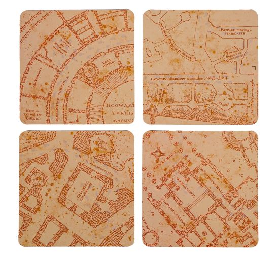 Harry Potter: Marauder's Map Heat Changing Coasters (4pk) Preorder