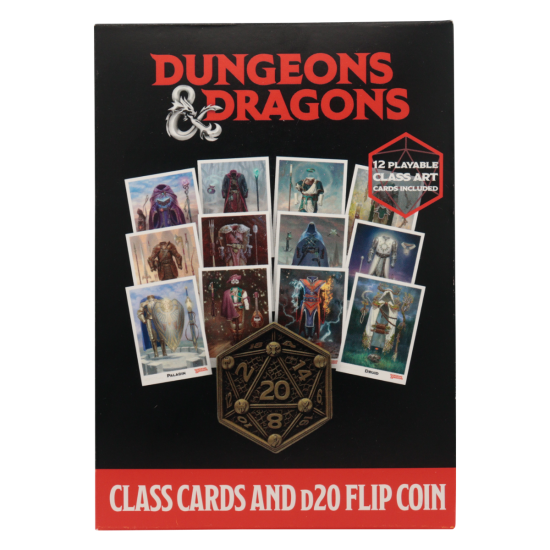 Dungeons & Dragons: Class Cards & D20 Flip Coin