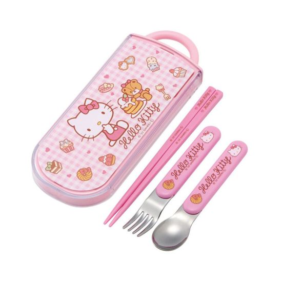 Hello Kitty: Sweety Pink Chopsticks & Spoon & Fork Set Preorder