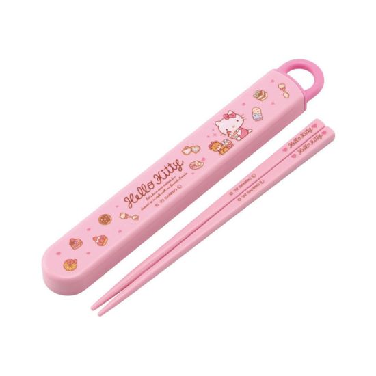 Hello Kitty: Sweety Pink Chopsticks with Box (16cm)