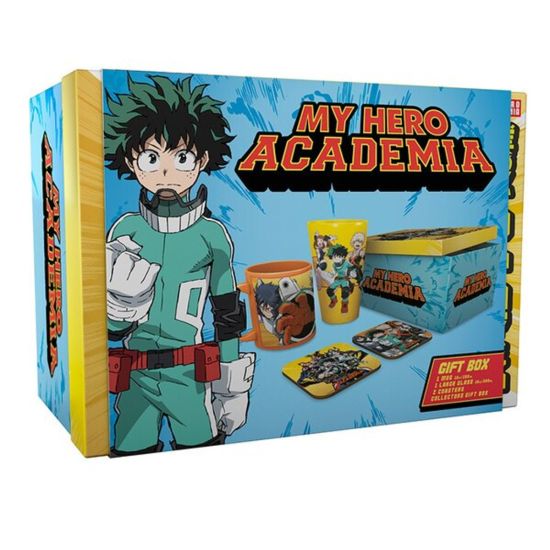 My Hero Academia: Heroes Mug, 400ml Glass & 2 Coasters Collectable Gift Box Preorder