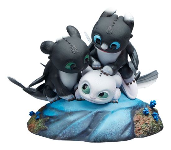 How to Train Your Dragon: The Hidden World Statue Dart, Pouncer and Ruffrunner (15cm)