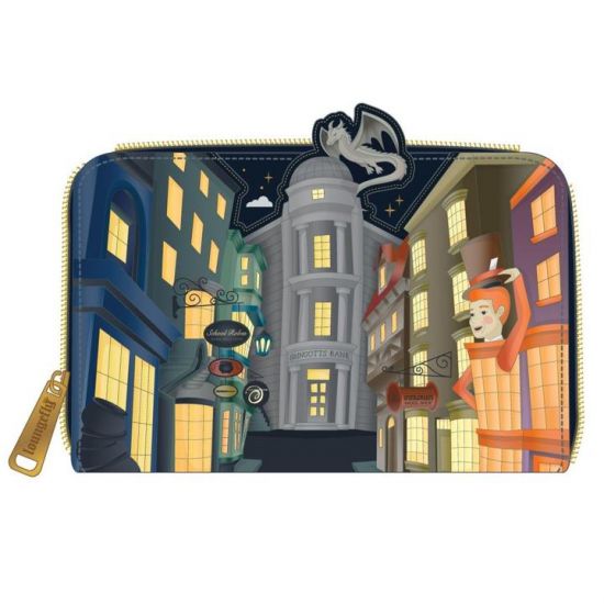 Harry Potter: Diagon Alley Loungefly Zip Around Purse